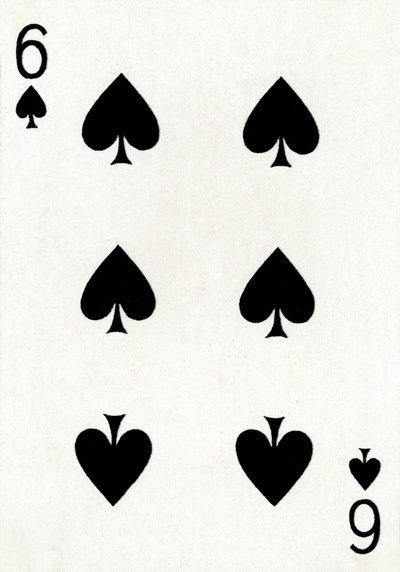 6 de espadas de um baralho de cartas de baralho Goodall & Son Ltd., c1940 de Unbekannt