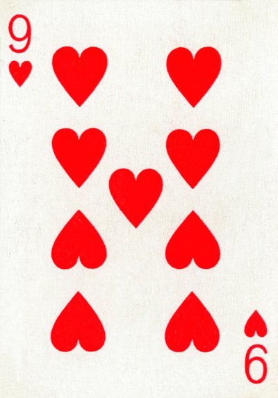 9 de Copas de um baralho de cartas de baralho Goodall & Son Ltd., c1940 de Unbekannt