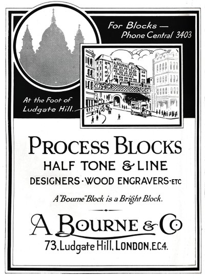 A. Bourne & Co. Advert - Process Blocks, 1919 de Unbekannt