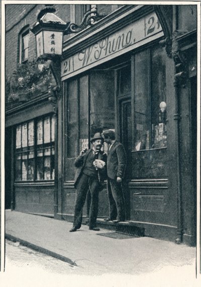 Uma loja chinesa, Limehouse, Londres, c1900 1901 de Unbekannt