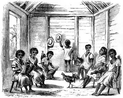Uma escola dominicana, Santo Domingo, 1873 de Unbekannt