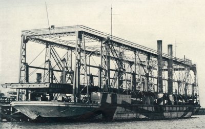 Uma estrada de ferro flutuante, 1922. de Unbekannt