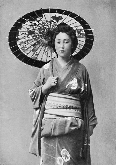 Uma senhora japonesa em traje de caminhada, 1902 de Unbekannt