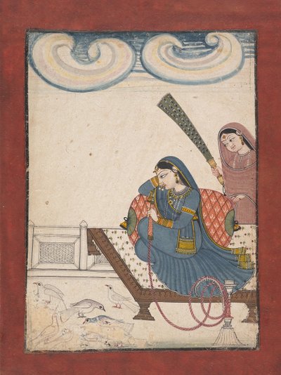 Lady Lady Olhando para Doves, ca. 1780-1800. de Unbekannt