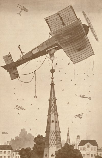 Um loop-the-looper em pensamento profundo, coçando a cabeça por um problema difícil, 1927 de Unbekannt