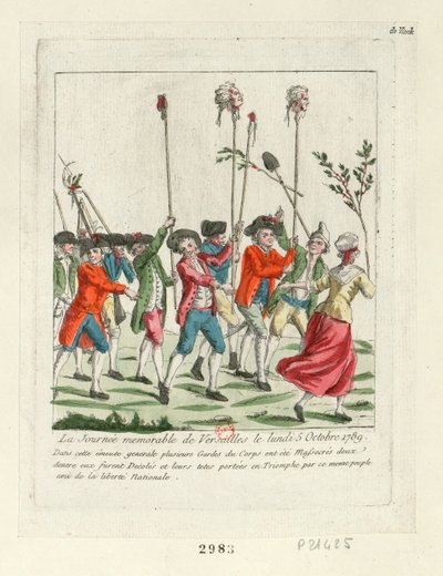 Um dia memorável em Versalhes, 1789, 1789. de Unbekannt