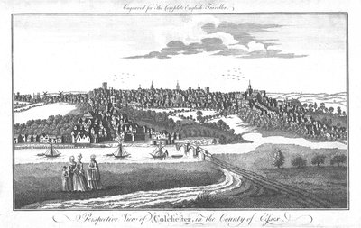 Uma vista em perspectiva de Colchester, no condado de Essex., C1742 de Unbekannt