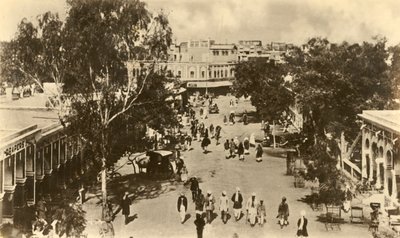 Uma parte do Sadar Bazar, Rawalpindi - tirada do Massy Gate, c1918-c1939. de Unbekannt
