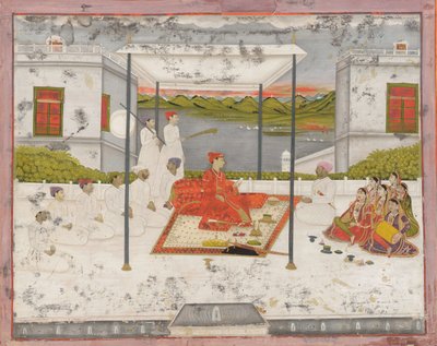 Um príncipe segurando uma audiência, ca. 1750. de Unbekannt