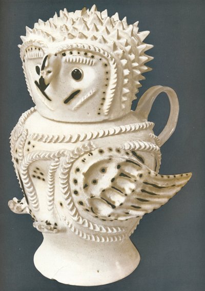 Uma coruja de esmalte de sal usada como jarro, a cabeça de um copo, c1730-c1755, 1913 de Unbekannt
