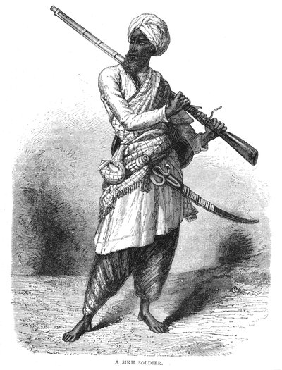Um soldado sikh, c1880 de Unbekannt