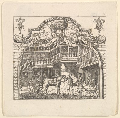 Um cartão de taverna para John Shaw, década de 1790. de Unbekannt