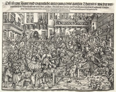 Um torneio, 1500s. de Unbekannt