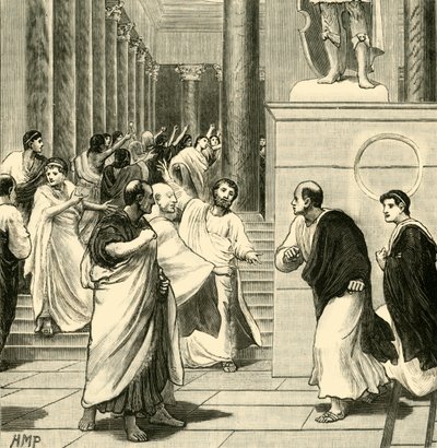 Um tumulto no fórum de Roma, 1890. de Unbekannt