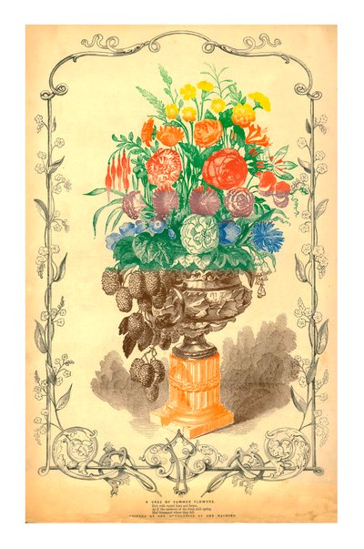Um vaso de flores do verão, 1849. de Unbekannt