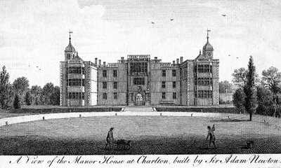 Vista da mansão em Charlton, construída por Sir Adam Newton de Unbekannt
