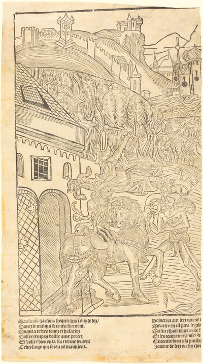Uma Advertência Contra Jogar Dados, c. 1500. de Unbekannt