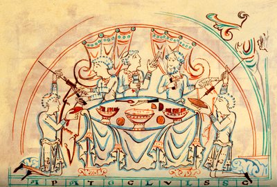 Um banquete, século 11, 1892 de Unbekannt