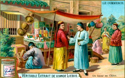 Um bazar na China, c1900 de Unbekannt
