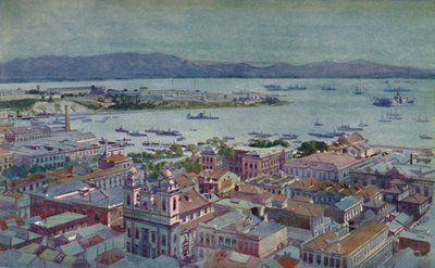 A bit of Rio with the Ilha das Cobras and the Ilha Fiscal, 1914 de Unbekannt