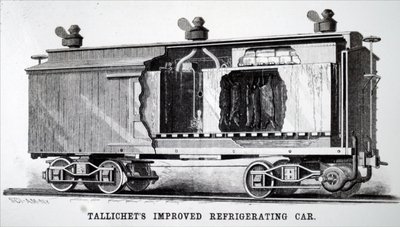 Um vagão ferroviário refrigerado de Unbekannt