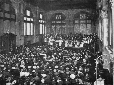 Um concerto na Guildhall School of Music, Londres, c1901 1901 de Unbekannt