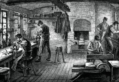 Uma loja de cutlers, c1880 de Unbekannt