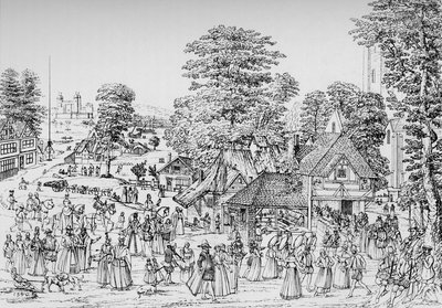 Uma festa em Horselydown, Southwark, em 1590, 1904 de Unbekannt