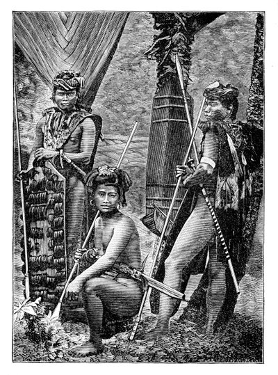 Um grupo de Dyaks, c1900 de Unbekannt
