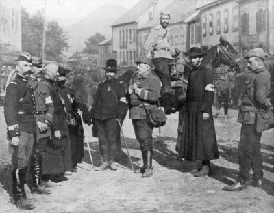 Um grupo de capelães militares, Primeira Guerra Mundial, 1914 de Unbekannt