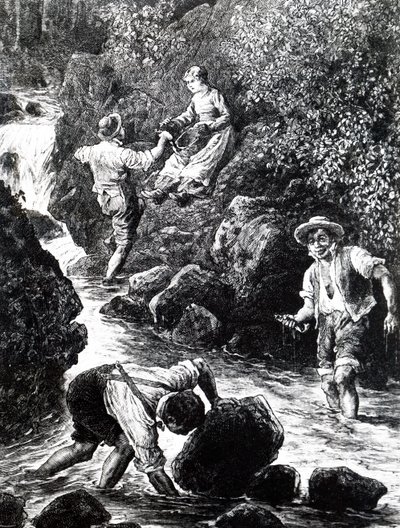 Um grupo de jovens pescadores de Unbekannt