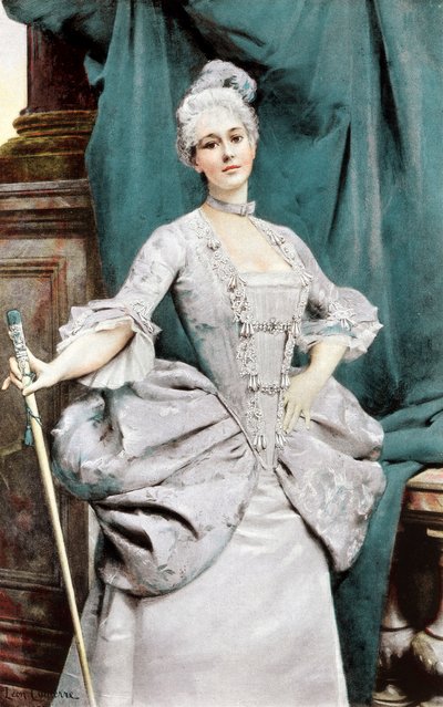 Uma dama de patente da época de Luís XV, 1889 de Unbekannt