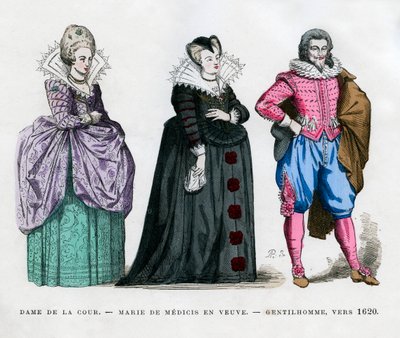 Uma dama da corte, Marie de Medici como viúva e cavalheiro, c1620 1882-1884 de Unbekannt