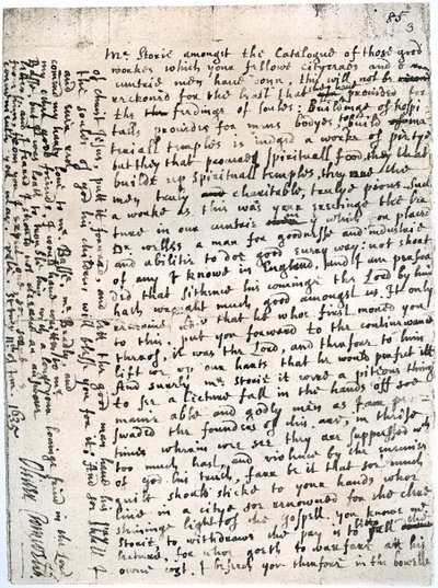 Carta a um Sr. Storie por Oliver Cromwell, St Ives, 11 de janeiro de 1635-1636, 1899 de Unbekannt