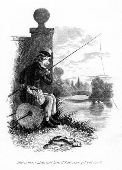 Um homem pescando ilegalmente de Unbekannt