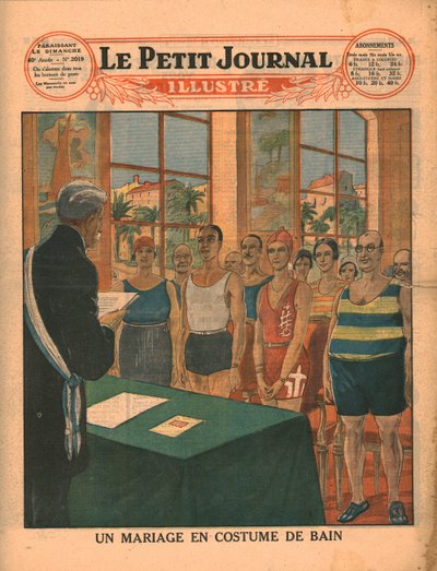 Um casamento em trajes de banho, 1929. de Unbekannt