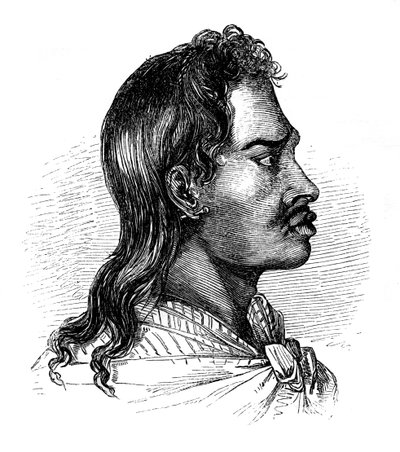 Um nativo do Taiti, 1848 de Unbekannt