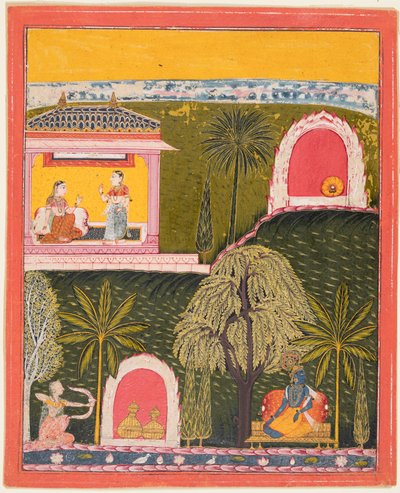 Uma página de uma série Rasikapriya, c. 1660 de Unbekannt