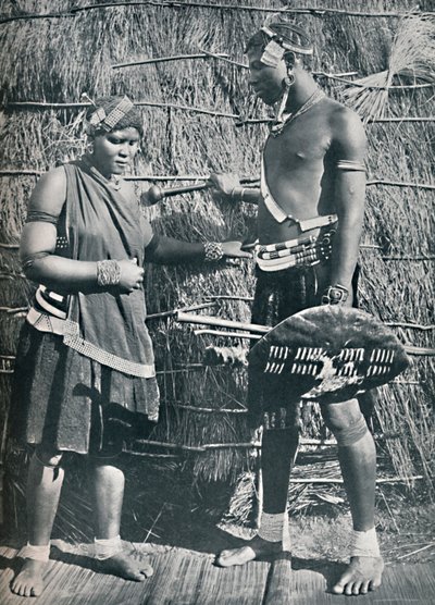 Um casal de amantes zulu, 1912 de Unbekannt