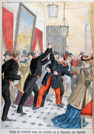 Um revólver nos corredores da câmara dos deputados, Paris, 1902 de Unbekannt