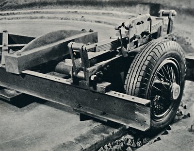 Um pneu roadster em teste, 1937 de Unbekannt