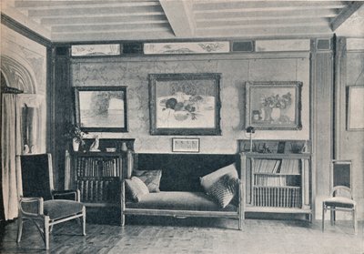 Um quarto na residência de monsieur G. Roucher, em Paris, com móveis de Maurice Dufrene, c1909 de Unbekannt