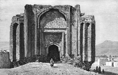 Uma mesquita arruinada do século XIV, Hamadan, Irã, 1895 de Unbekannt