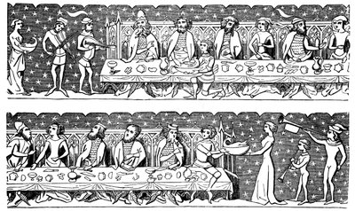 Um banquete estadual, século 15, 1870 de Unbekannt