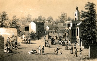 Uma rua em Bombaim, 1847 de Unbekannt