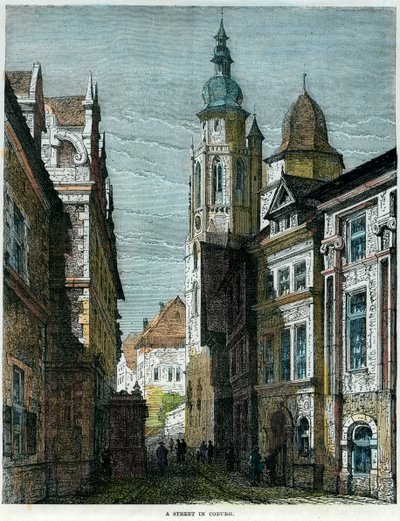 Uma rua em Coburg, Baviera, Alemanha, c1880 de Unbekannt