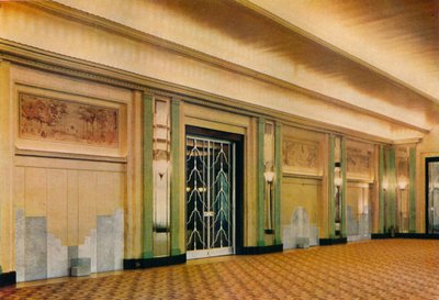 Vista do novo salão de baile do Claridges Hotel, projetado por Oswald P. Milne, 1933 de Unbekannt