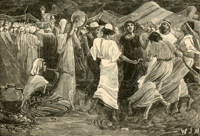 Arão e os israleitas adorando o bezerro, 1890. de Unbekannt
