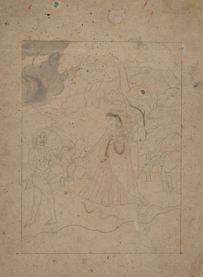 A heroína de Abhisarika Browning the Night, K.900. de Unbekannt