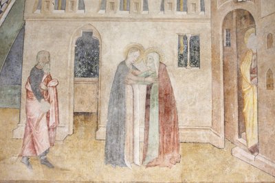 Afresco da abadia de Abondance: a Visitação, Abondance, França de Unbekannt